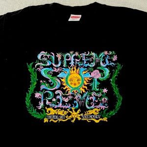 Supreme black tee shirt